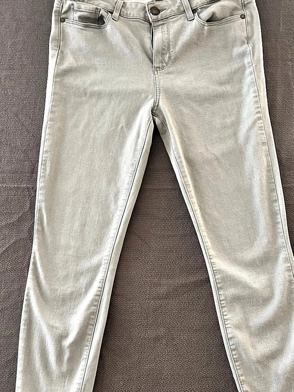 Paige Verdugo Crop Gray Skinny Jeans Waist 32